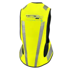 Helite e-turtle air bag vest hi-vis bag